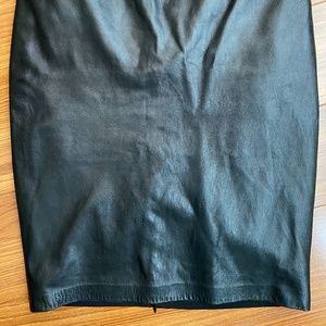 Leather pencil skirt